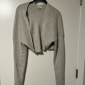 Gray Ribbed Women's Bolero